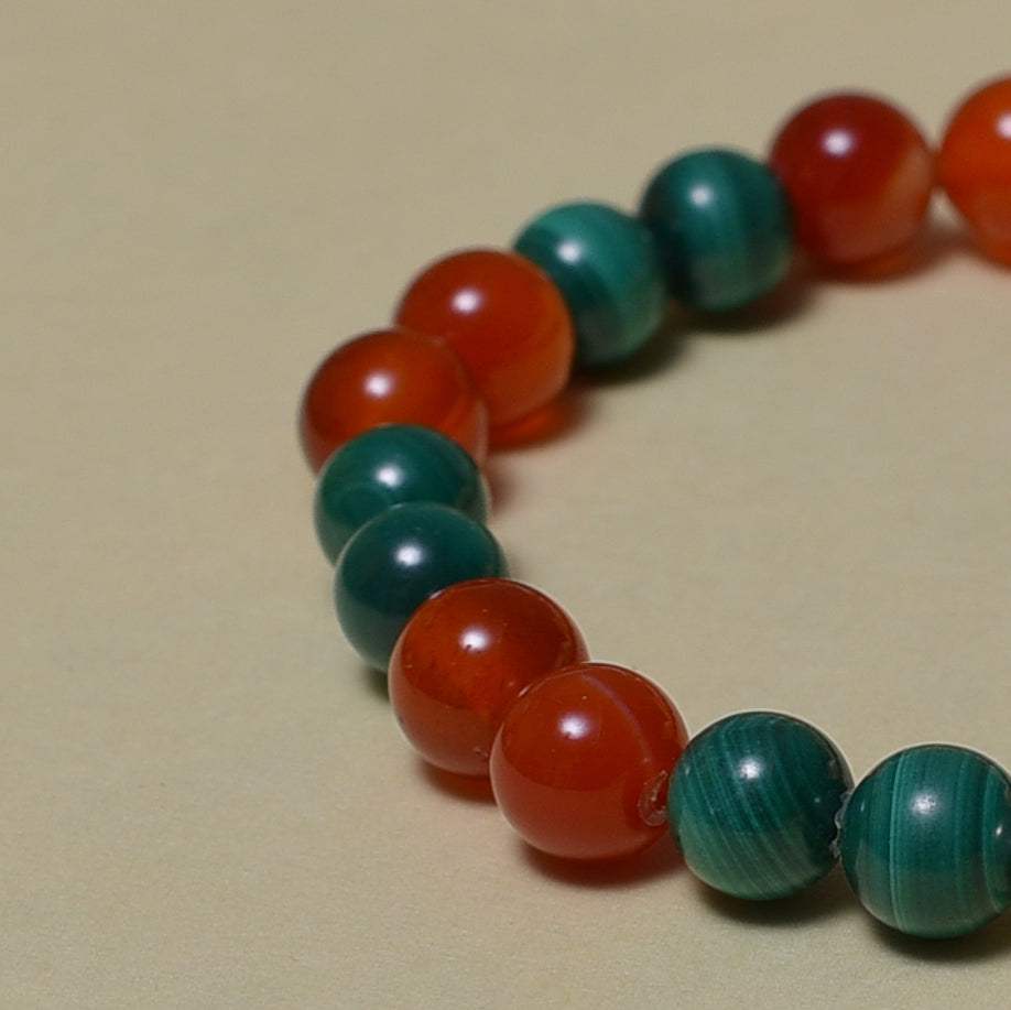 Carnelian × Malachite Renewal Bracelet