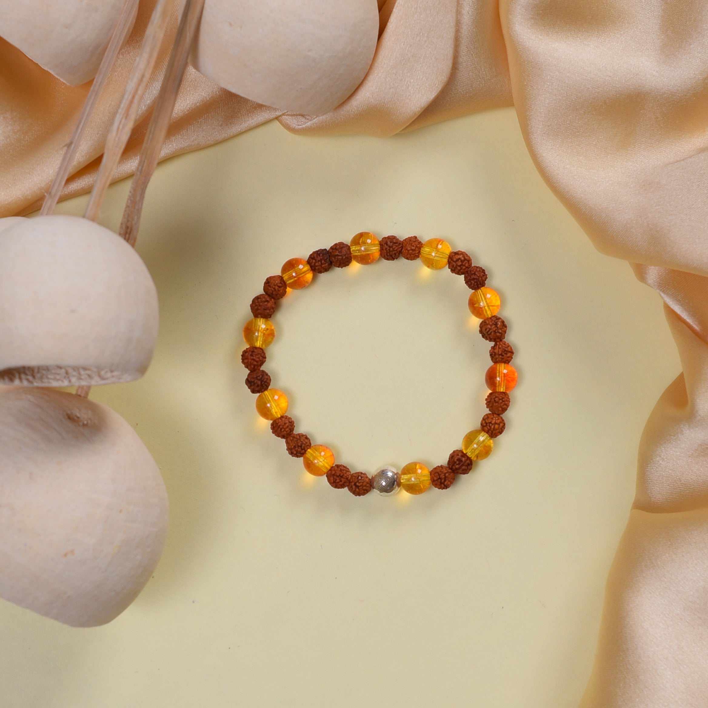 Divine Abundance Guard (Rudraksha • Citrine • Evil Eye)