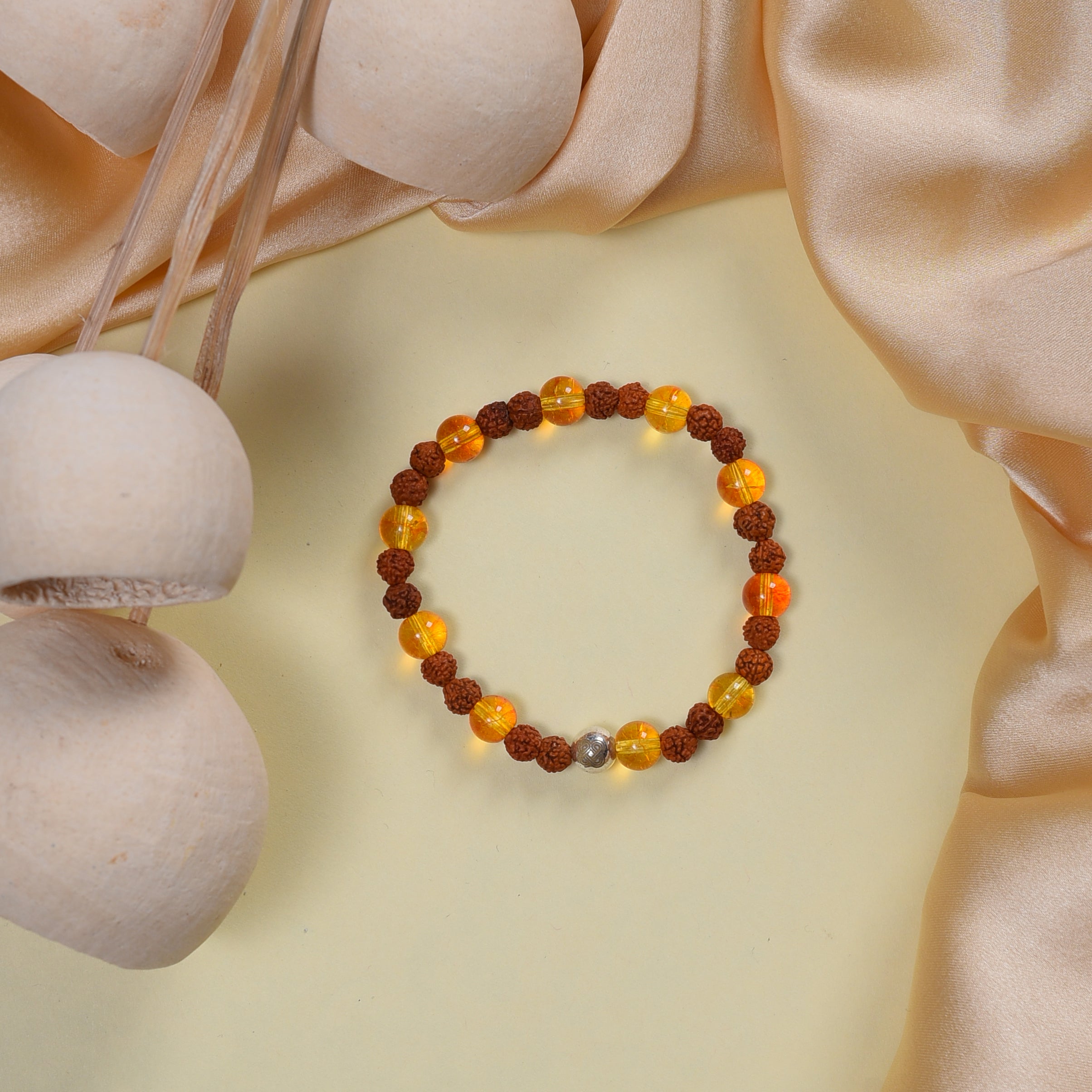Divine Abundance Guard (Rudraksha • Citrine • Evil Eye)