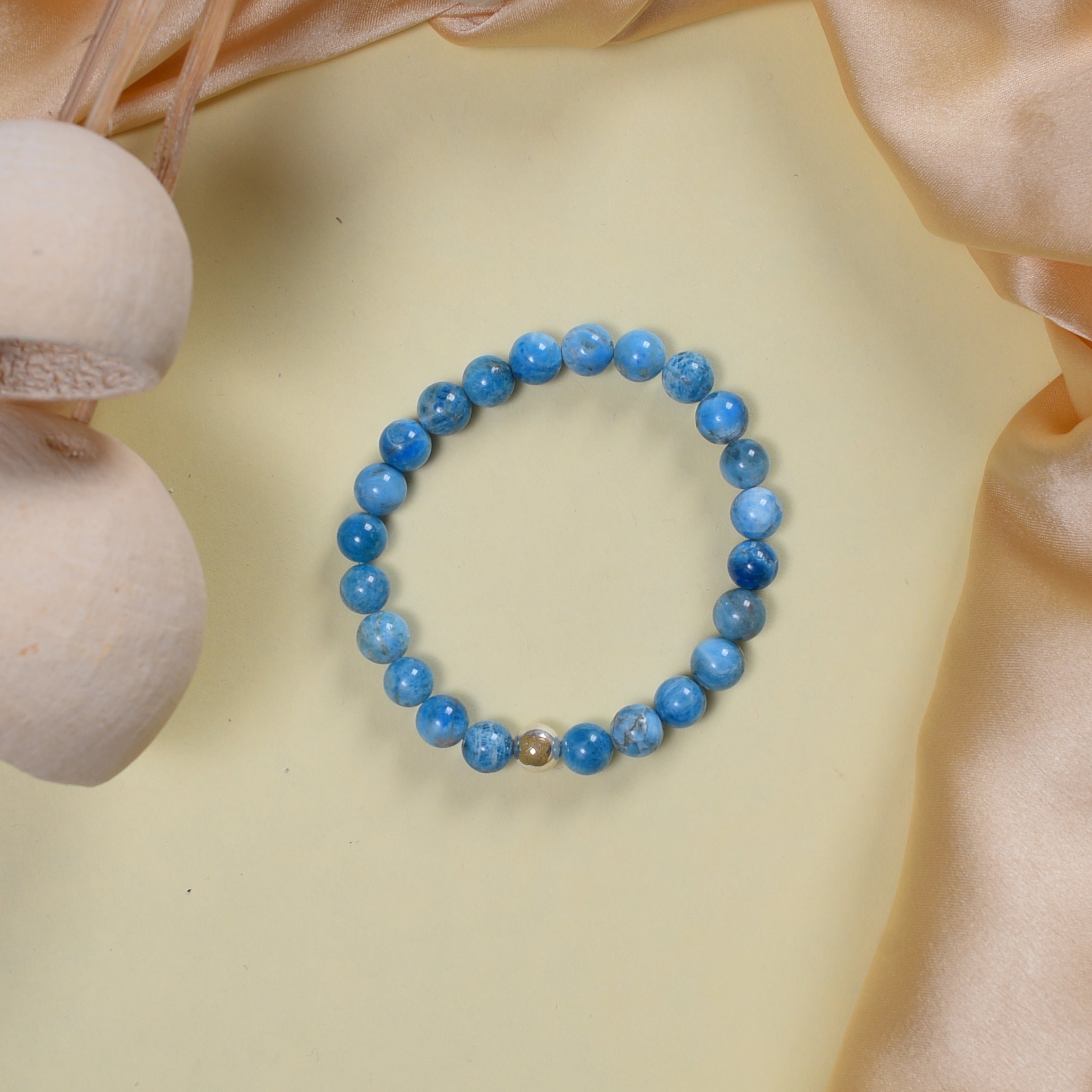 Blue Apatite Communication Bracelet