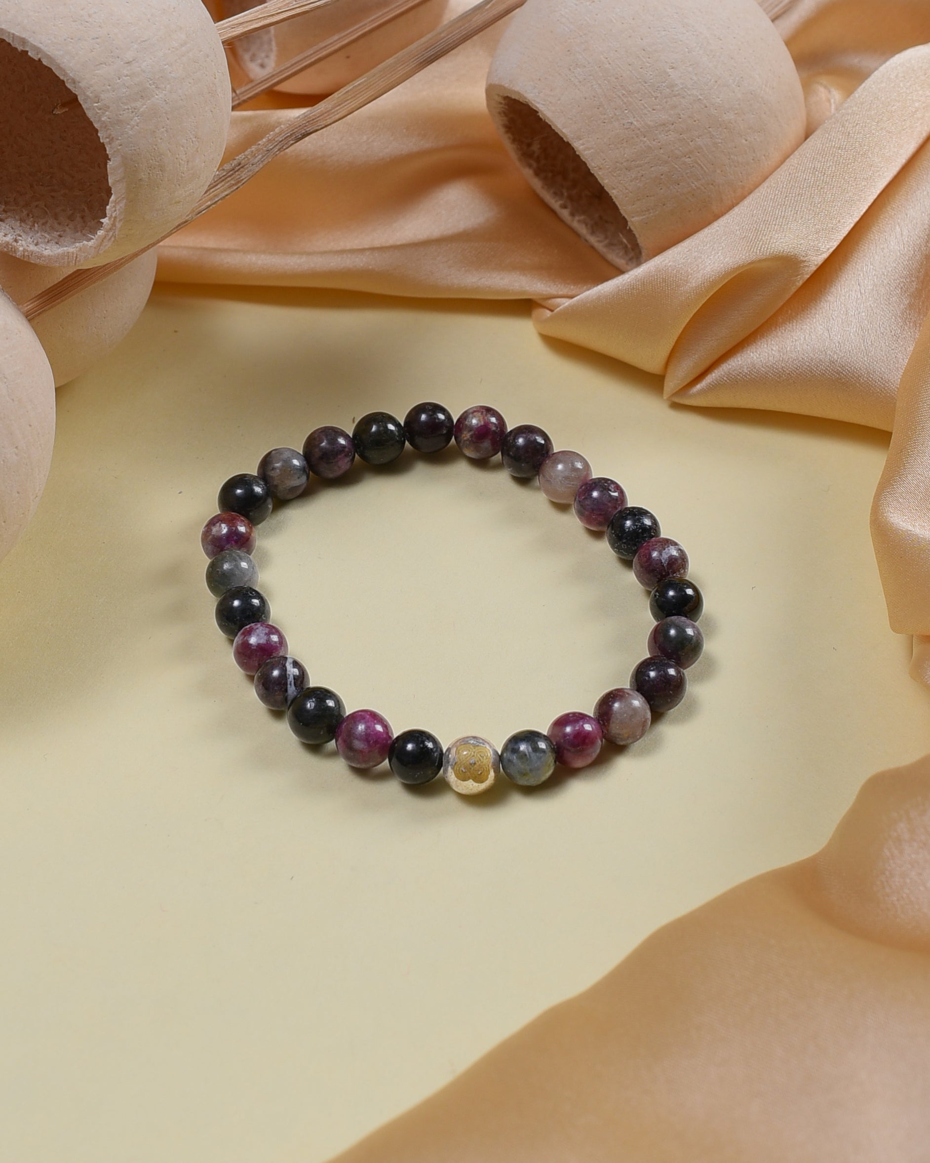 Watermelon Tourmaline Harmony Bracelet