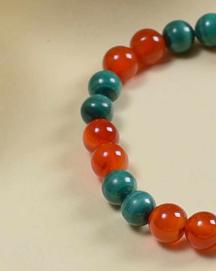 Carnelian × Malachite Renewal Bracelet