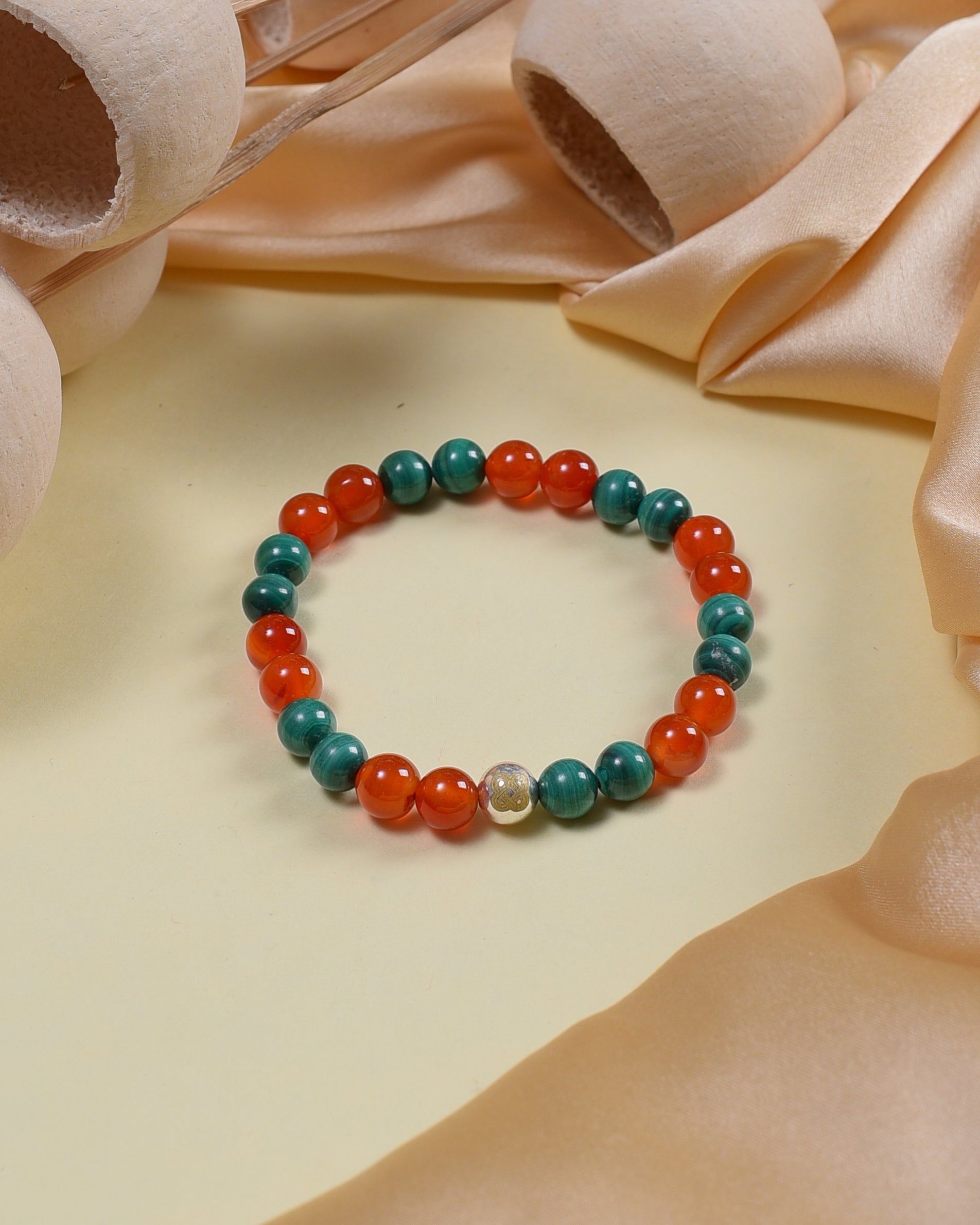 Carnelian × Malachite Renewal Bracelet