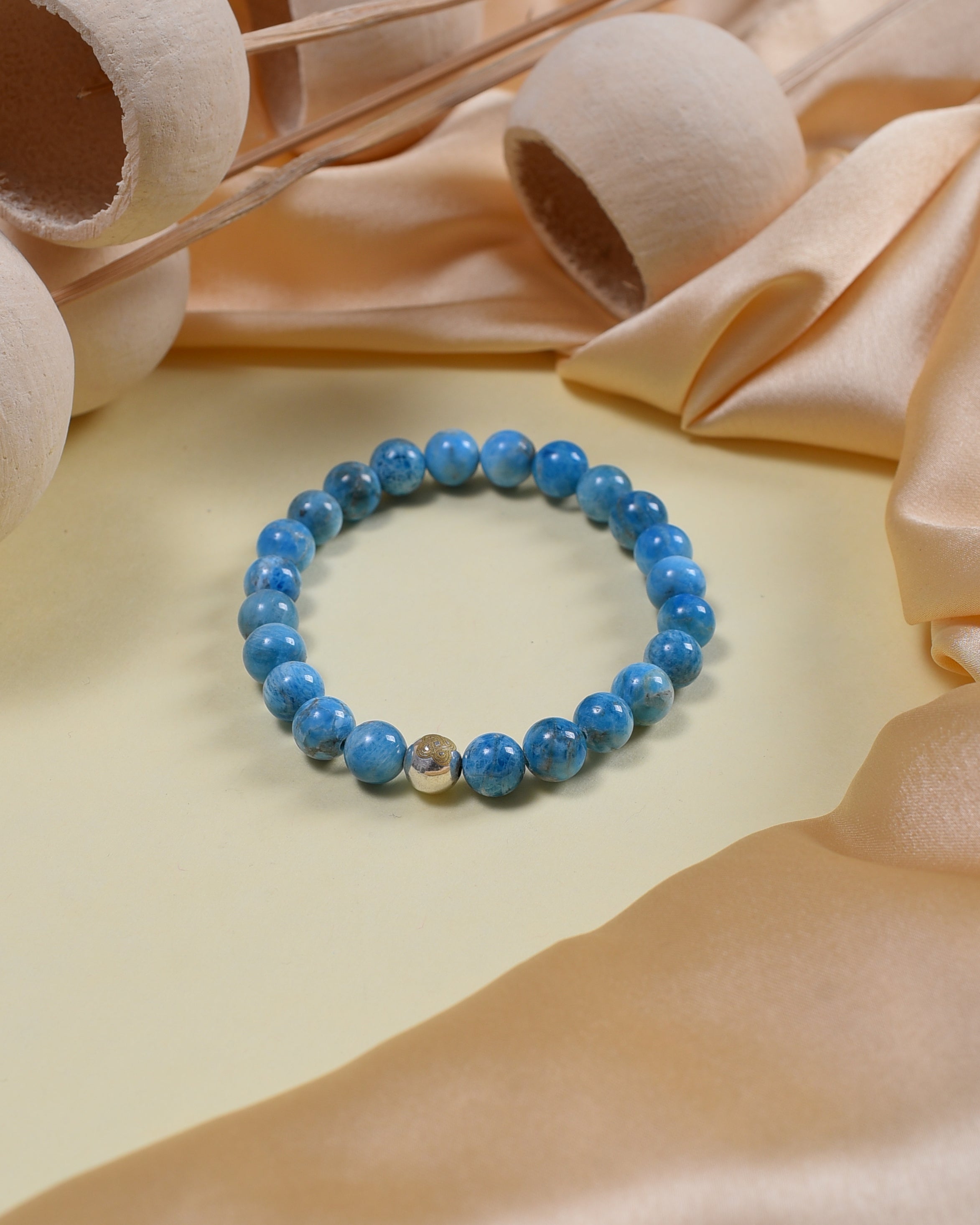 Blue Apatite Communication Bracelet