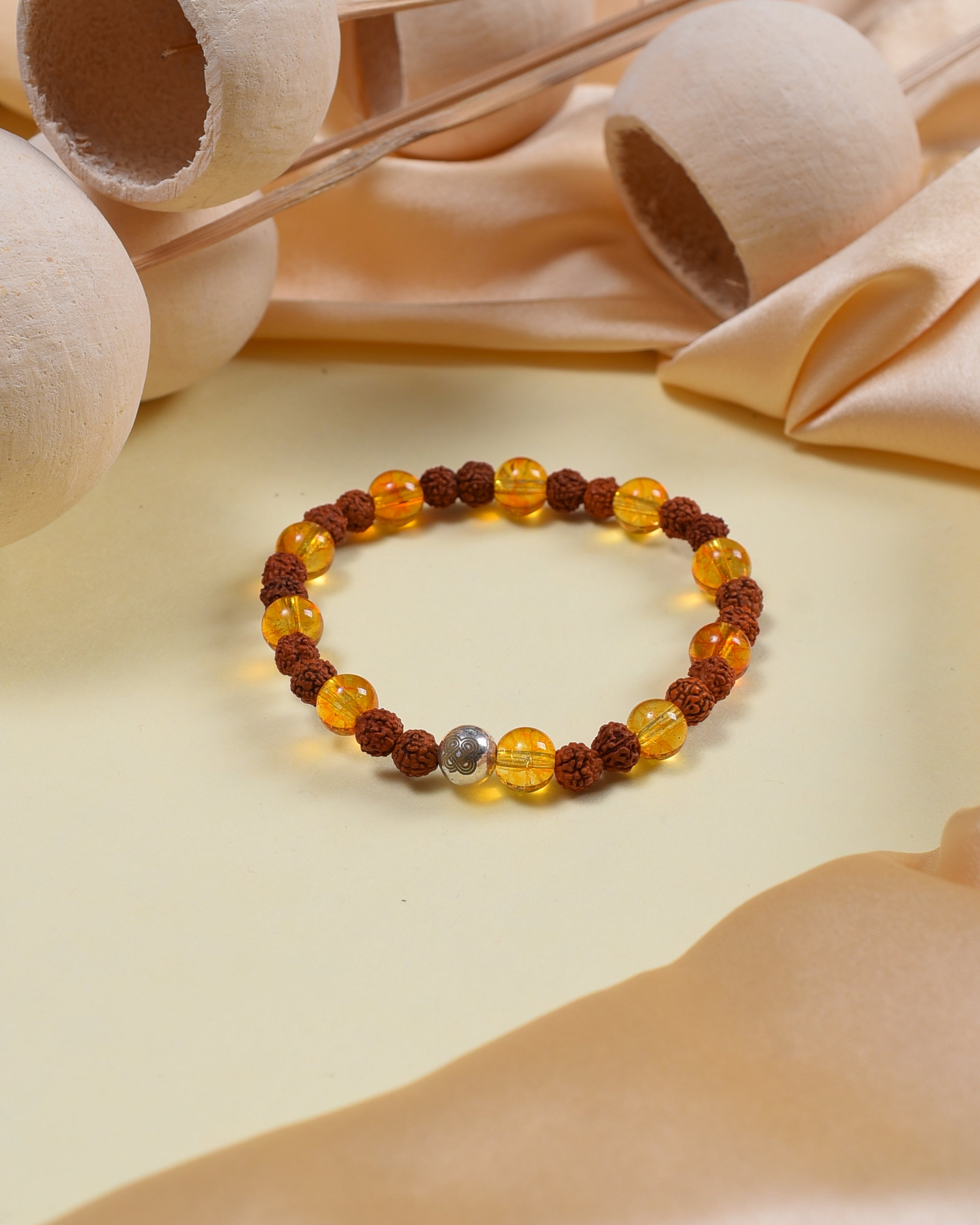 Divine Abundance Guard (Rudraksha • Citrine • Evil Eye)