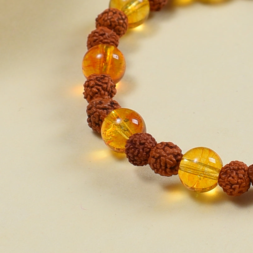 Divine Abundance Guard (Rudraksha • Citrine • Evil Eye)