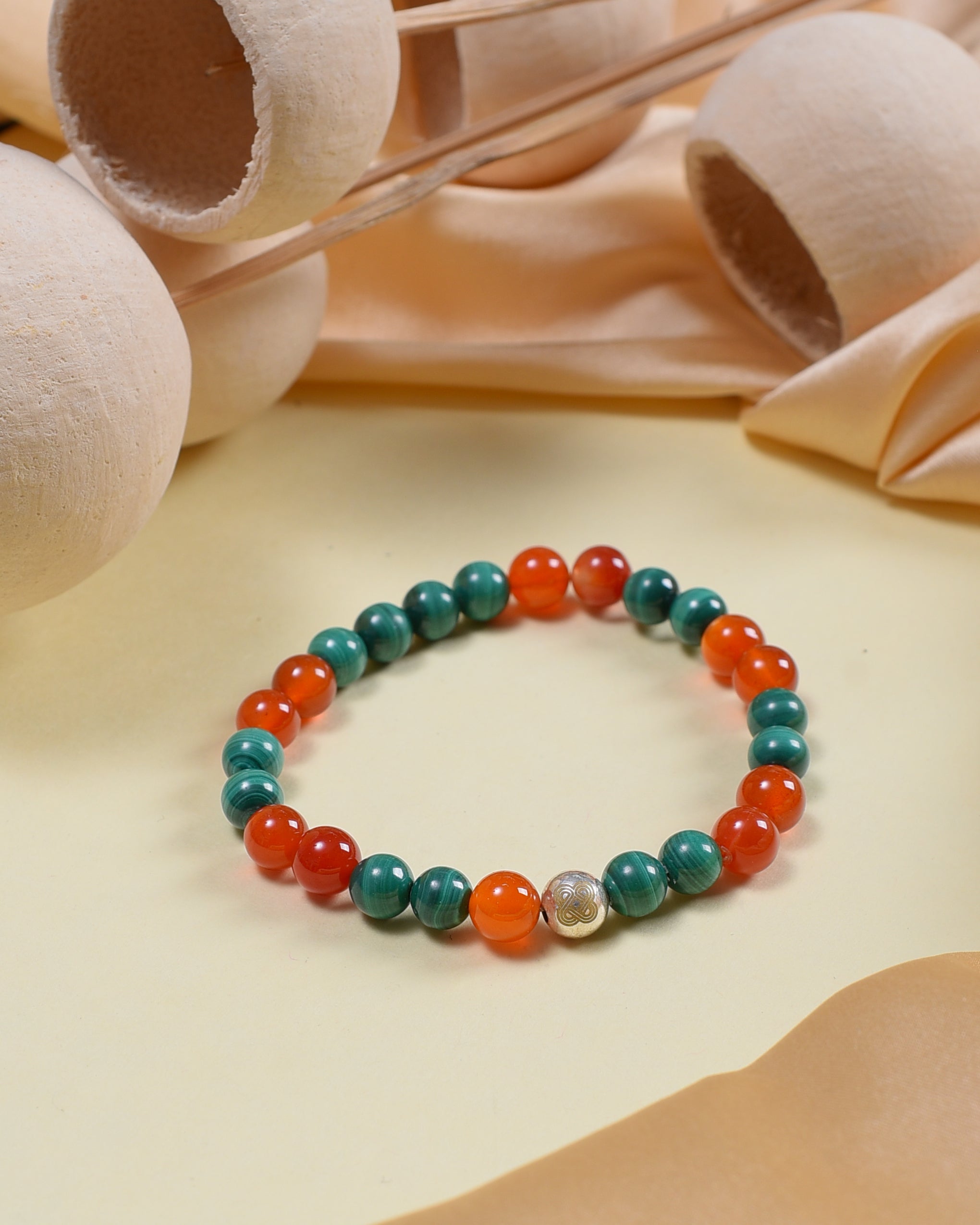 Carnelian × Malachite Renewal Bracelet