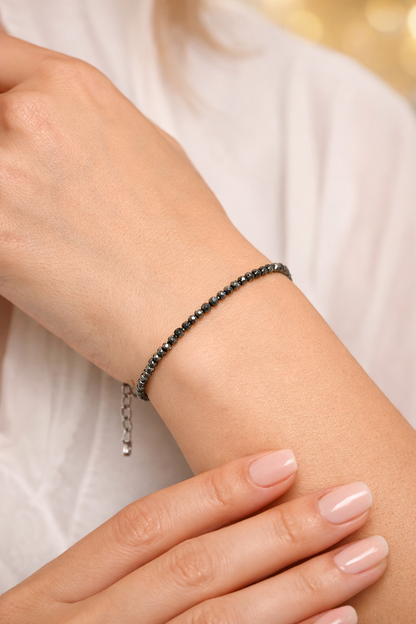 Pyrite Prosperity Bracelet – 4mm Faceted Beads