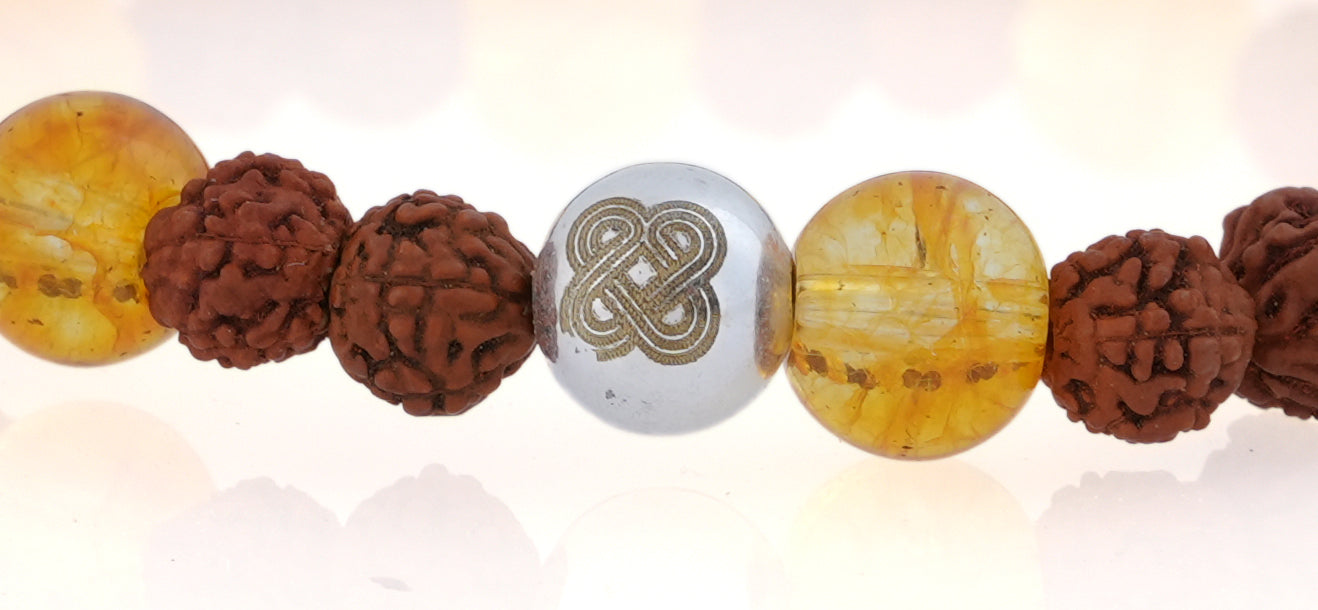 Divine Abundance Guard (Rudraksha • Citrine • Evil Eye)