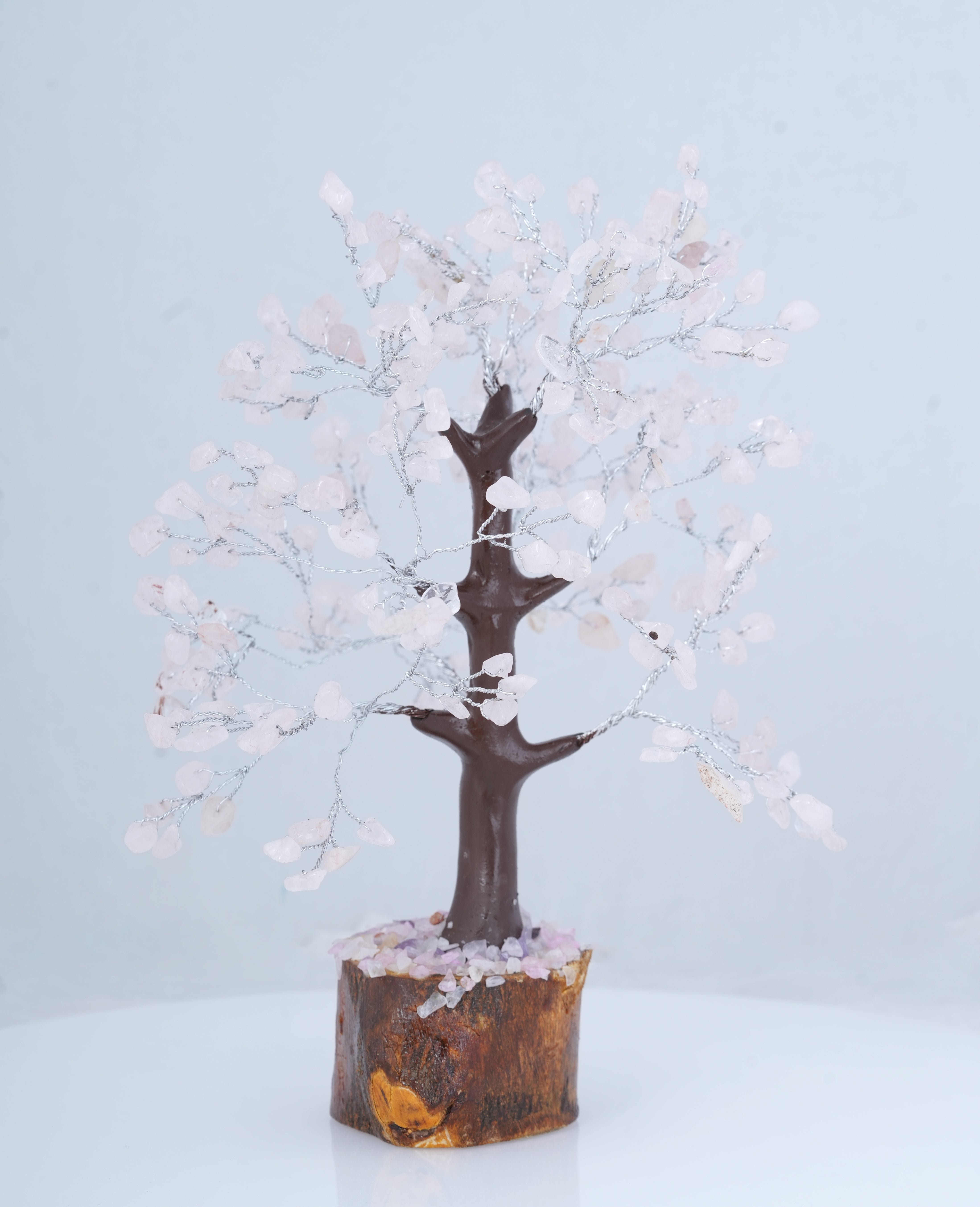 Rose Quartz Love & Harmony Gem Tree — Compact (300 Beads)