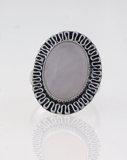 Petite Rose Quartz Love Ring (Minimal Setting)