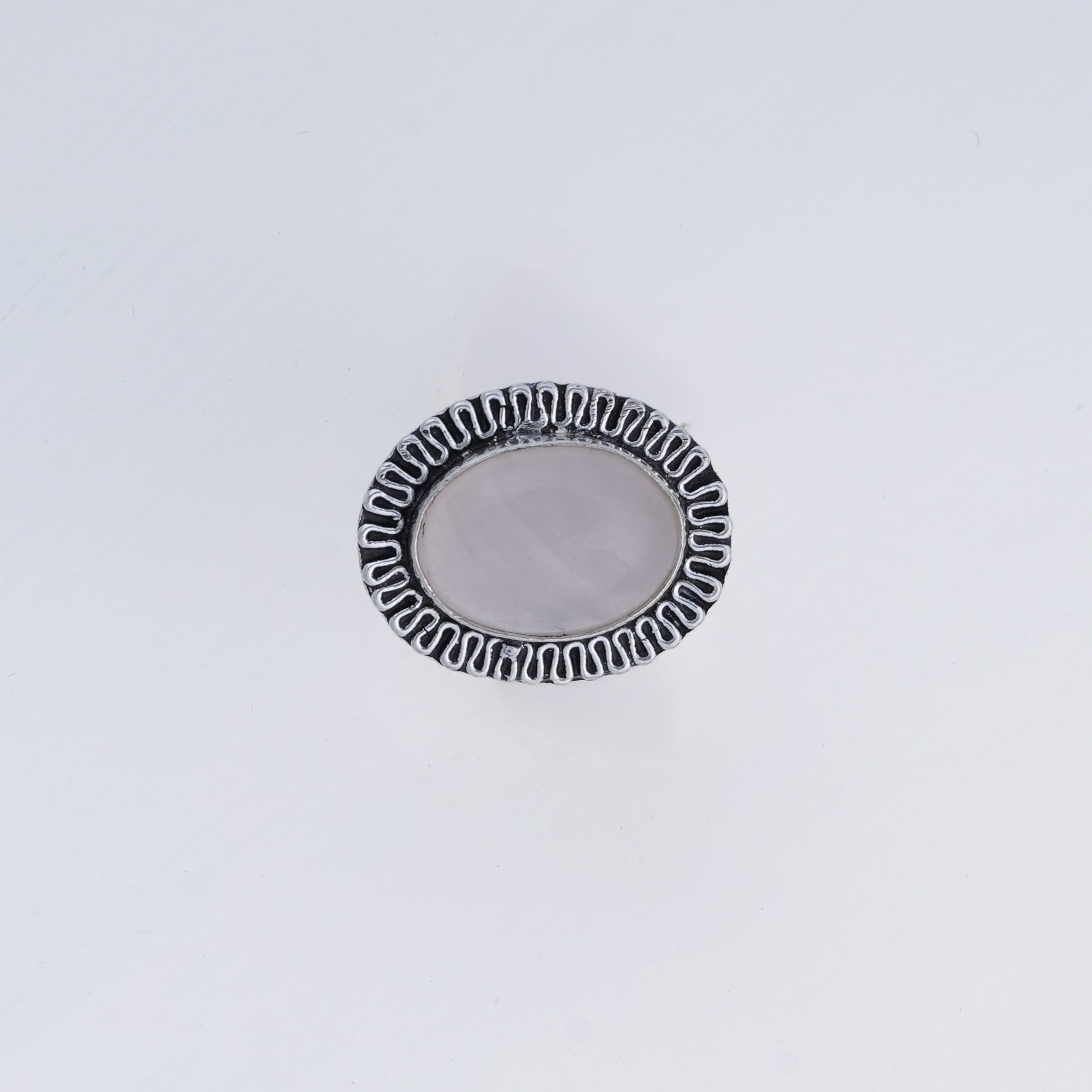Petite Rose Quartz Love Ring (Minimal Setting)