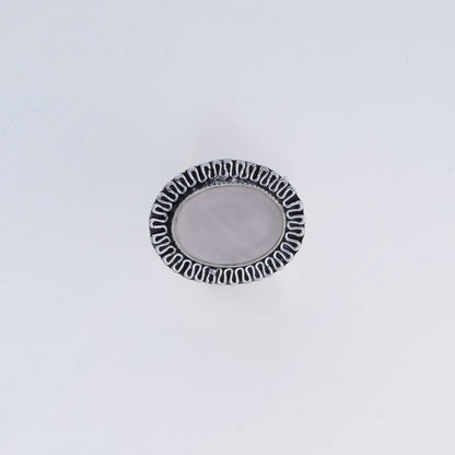 Petite Rose Quartz Love Ring (Minimal Setting)