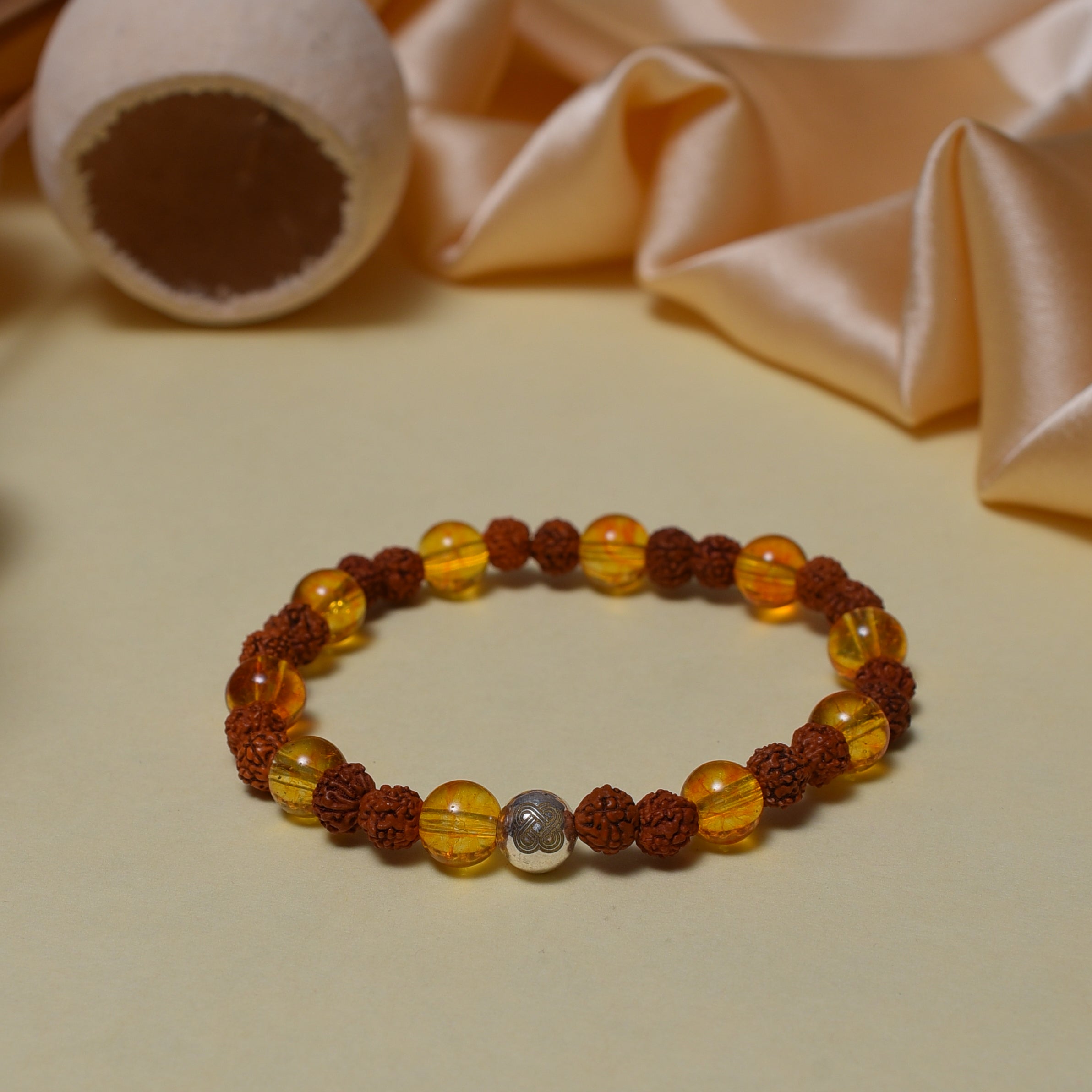 Divine Abundance Guard (Rudraksha • Citrine • Evil Eye)