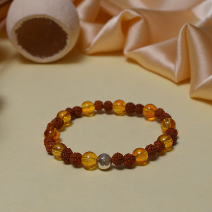 Divine Abundance Guard (Rudraksha • Citrine • Evil Eye)