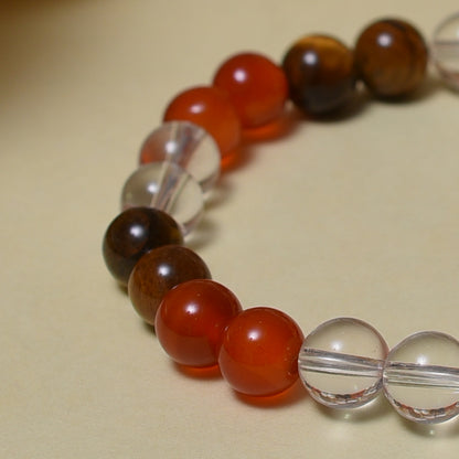 Confident Vitality Trio (Tiger Eye • Carnelian • Clear Quartz)