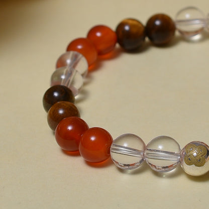 Confident Vitality Trio (Tiger Eye • Carnelian • Clear Quartz)
