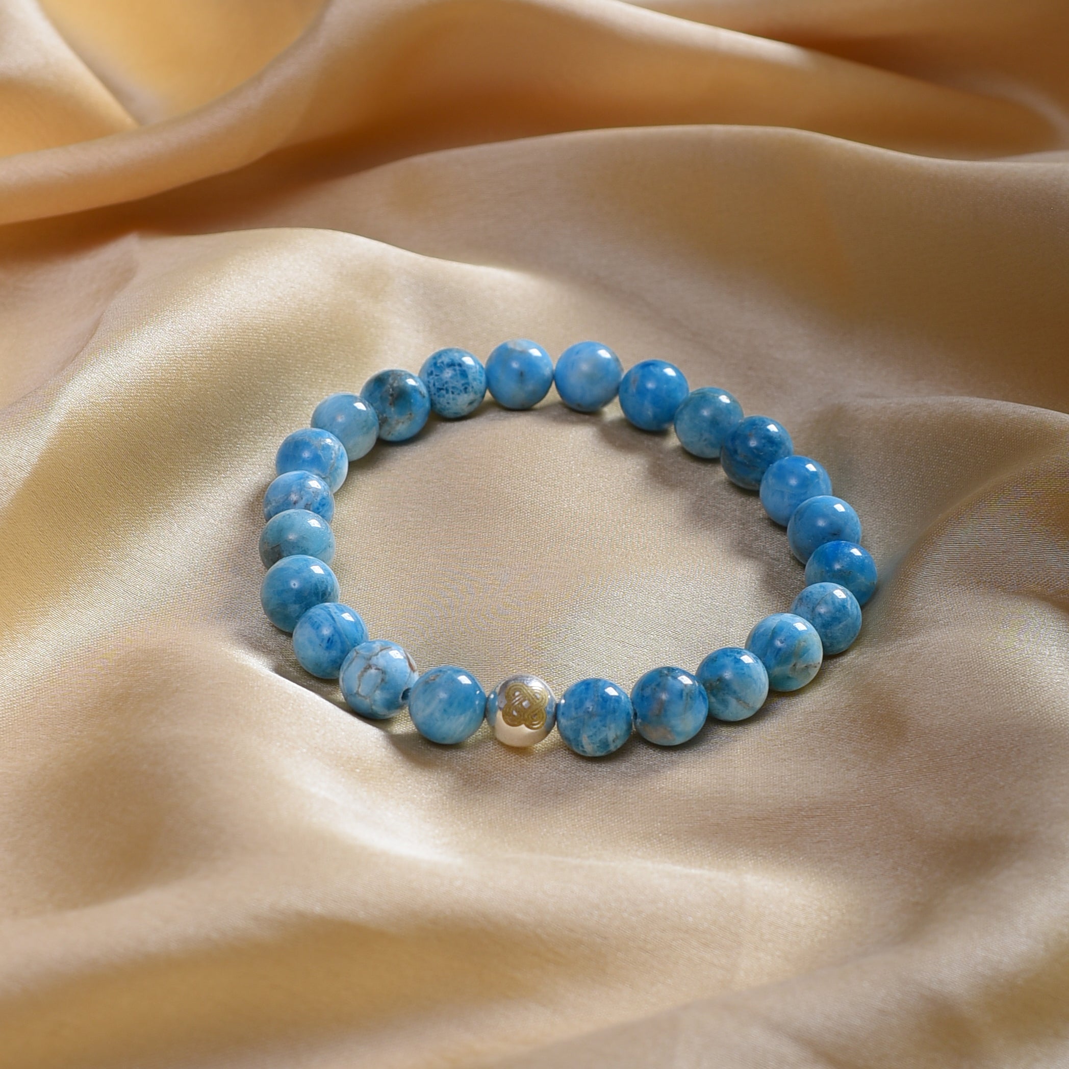 Blue Apatite Communication Bracelet