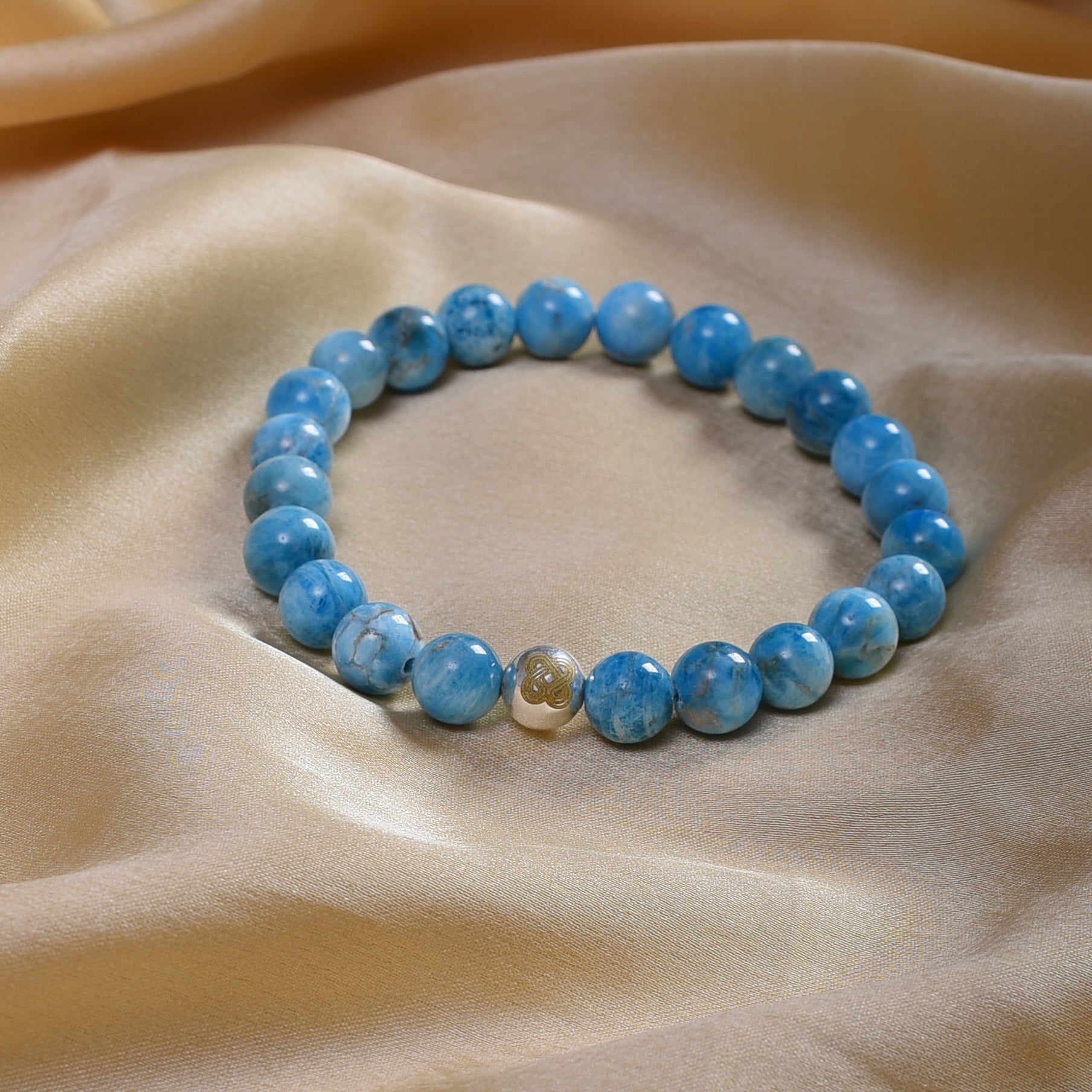 Blue Apatite Communication Bracelet