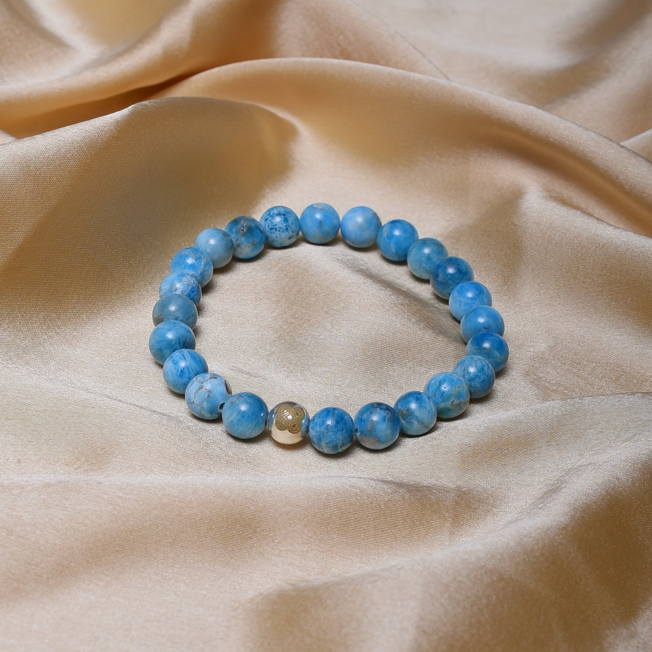 Blue Apatite Communication Bracelet
