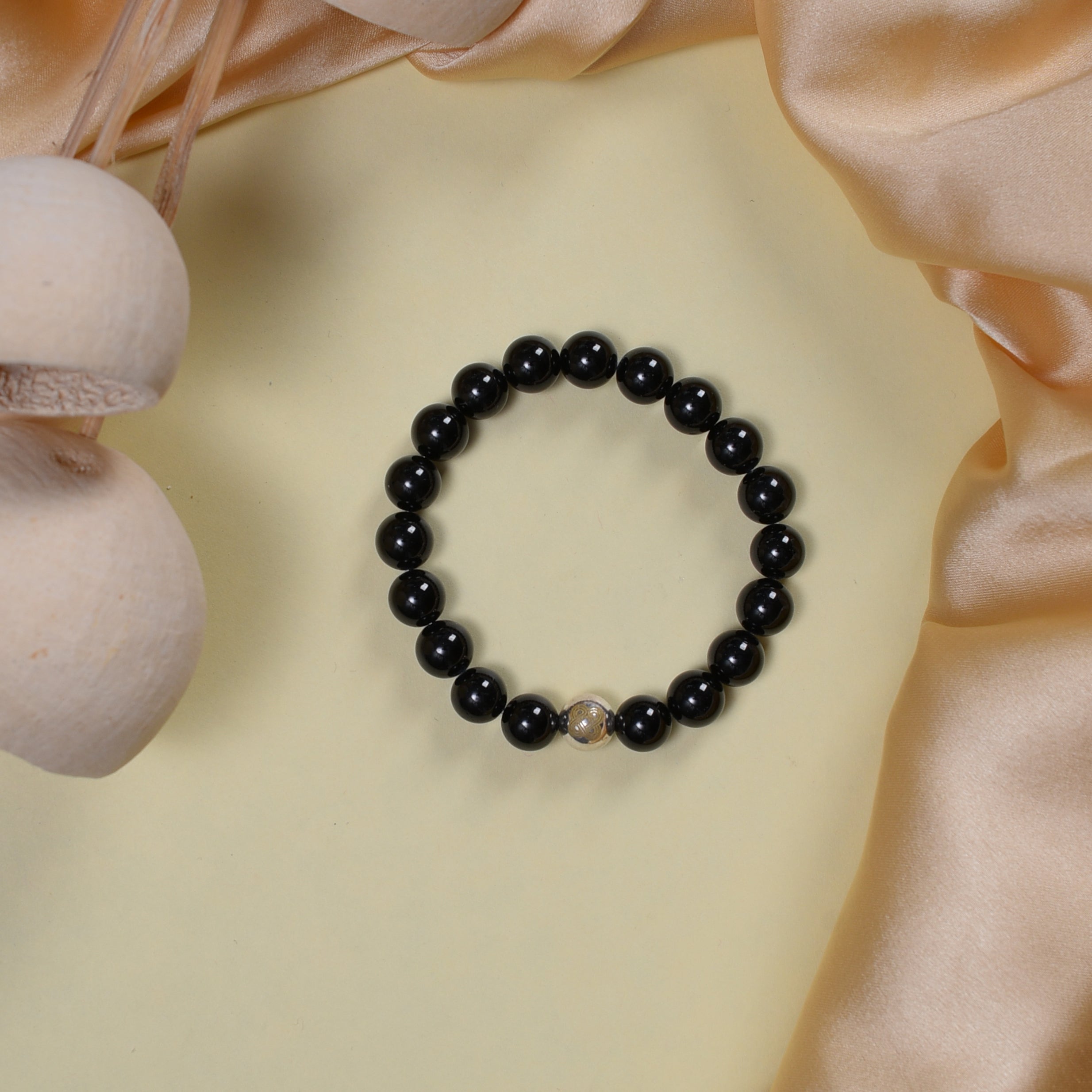 Obsidian Mirror Shield Bracelet