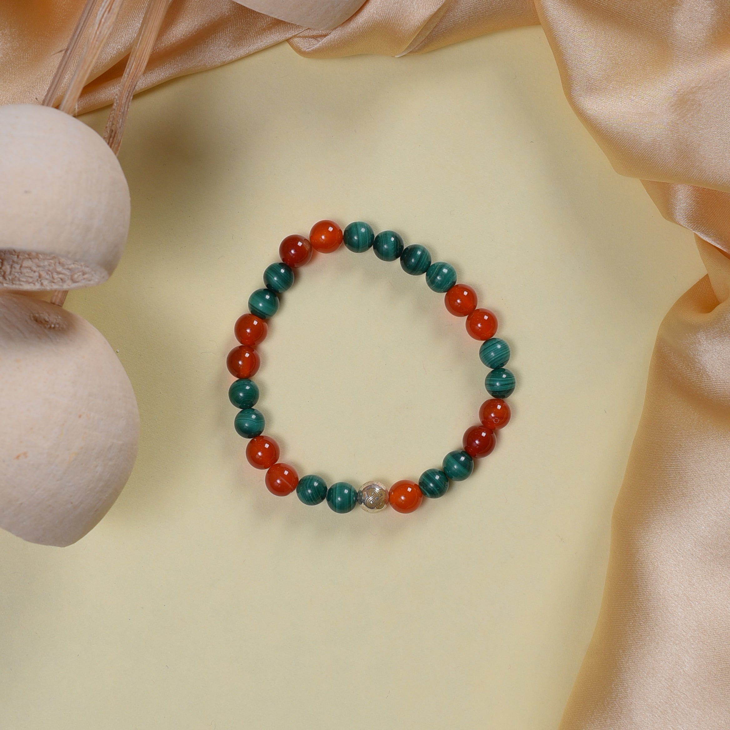 Carnelian × Malachite Renewal Bracelet
