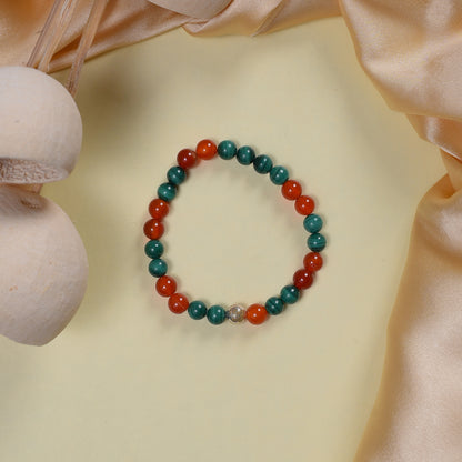 Carnelian × Malachite Renewal Bracelet