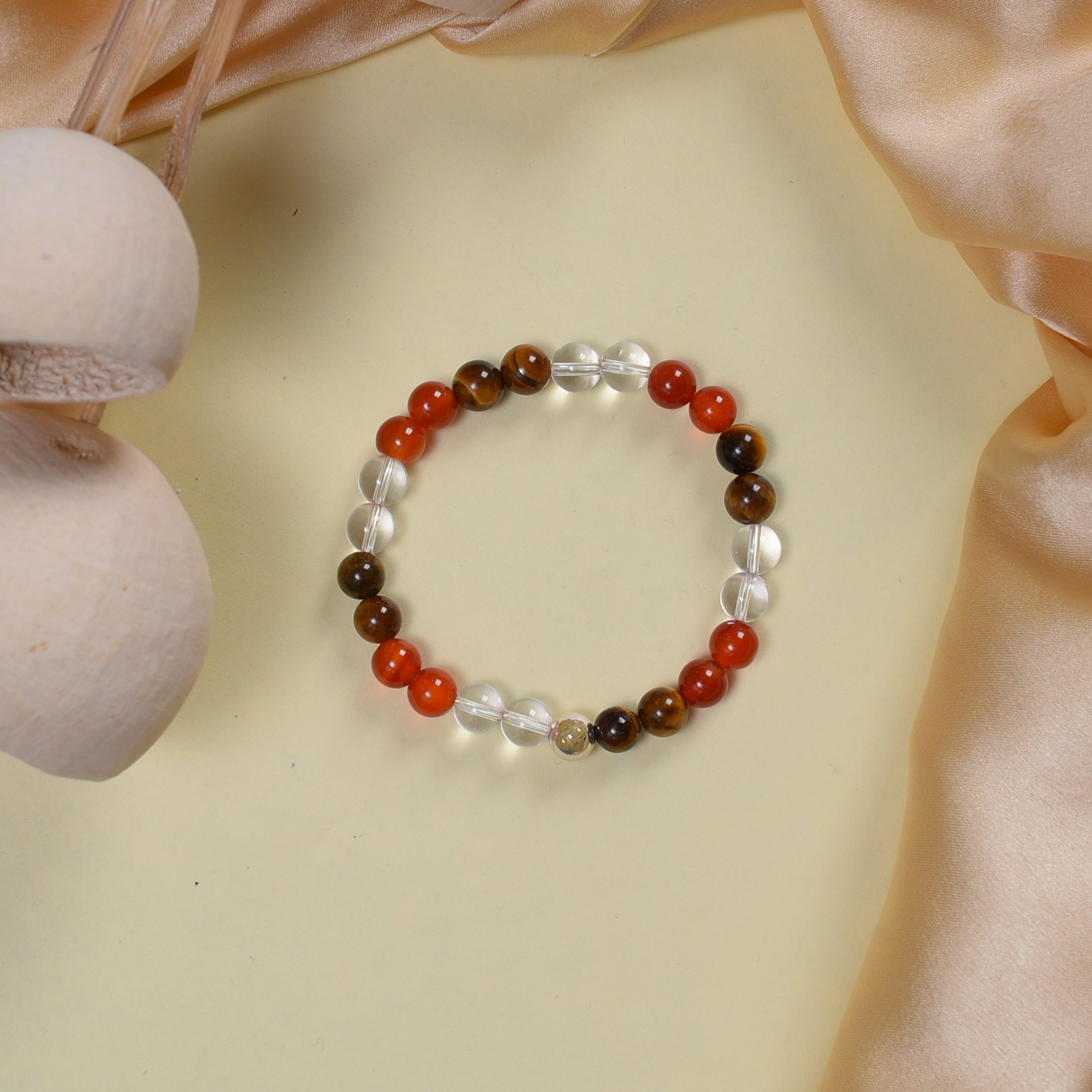 Confident Vitality Trio (Tiger Eye • Carnelian • Clear Quartz)