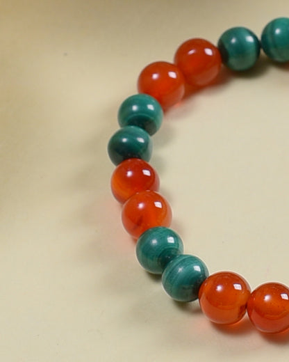 Carnelian × Malachite Renewal Bracelet