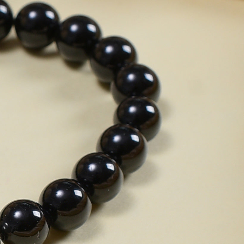 Obsidian Mirror Shield Bracelet