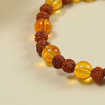 Divine Abundance Guard (Rudraksha • Citrine • Evil Eye)