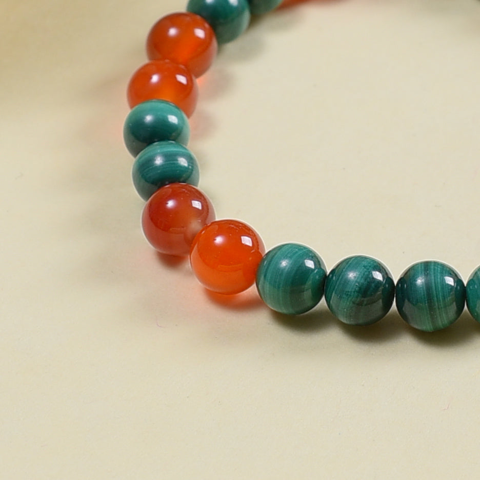 Carnelian × Malachite Renewal Bracelet